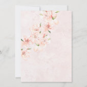 お茶の時間ベイビーシャワーピンクフローラ桜花 招待状 (裏面)