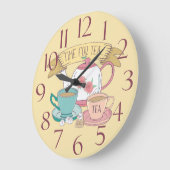 お茶の時間ヴィンテージEnglishティーカップティーショップ ラージ壁時計 (傾斜)