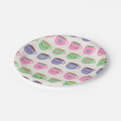 お茶の時間 – かわいいカップお茶 ペーパープレート (アングル)