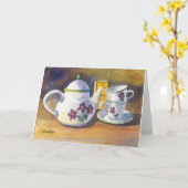 お茶の時間 カード (黄色い花)