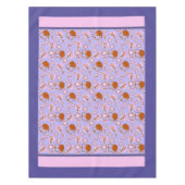 お茶の時間：ティーカップ、ティーポット、銅ケトルテーブルクロス テーブルクロス (正面)