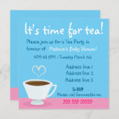 「お茶の時間」ティーパーティの招待状 招待状 (正面/裏面)