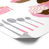 お茶の時間（ピンク） ポスター (角)