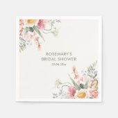 お茶の時間 フラワーブライダルシャワー スタンダードカクテルナプキン (正面)