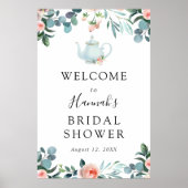 お茶の時間 ブライダルシャワーのウェルカムポスター ポスター (正面)