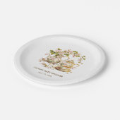 お茶の時間/ベビーは赤ちゃんシャワーを醸造 ペーパープレート (アングル)