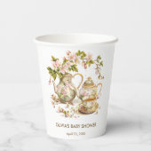 お茶の時間/ベビーは赤ちゃんシャワーを醸造 紙コップ (裏面)