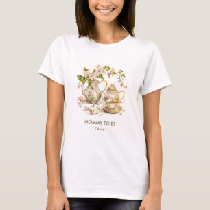 お茶の時間/ベビーは赤ちゃんシャワーママ醸造 Tシャツ