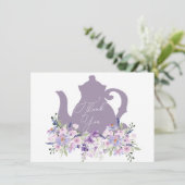 お茶の時間 ラベンダーシャワー 感謝カード (スタンド正面)