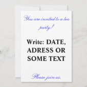 お茶の時間 招待状 (裏面)