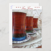 お茶の時間 招待状 (正面/裏面)