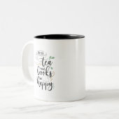 お茶の本読を楽しく飲む ツートーンマグカップ (正面左)