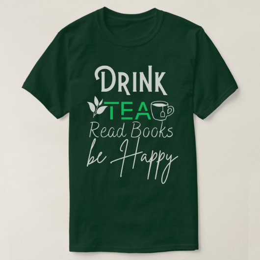 お茶の本読を飲む幸せになるエッセンシャルTシャツCla Tシャツ (デザイン正面)