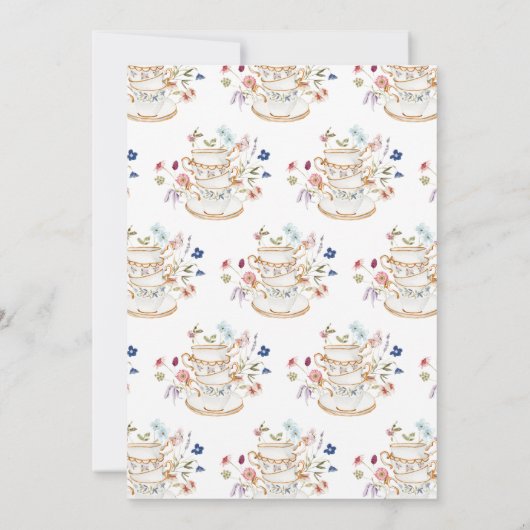 お茶の母の日 招待状 (裏面)