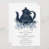 お茶の湯のブライダルシャワーの招待の時間 招待状 (正面/裏面)