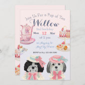 お茶の発表用招待されました 案内状 (正面/裏面)