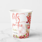 お茶の花の誕生日 紙コップ (正面)