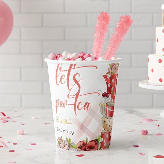 お茶の花の誕生日 紙コップ