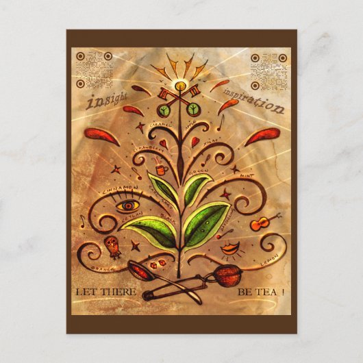 「お茶の葉書をどうぞ ポストカード (正面)