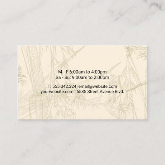 お茶の蒸しロゴ | ティー離れ 名刺 (裏面)