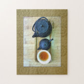 お茶の設定フォトオーバーヘッドビュー ジグソーパズル (縦)