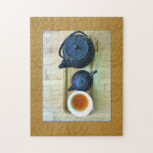 お茶の設定フォトオーバーヘッドビュー ジグソーパズル (縦)