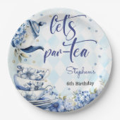 お茶の誕生日祝おう子供へ ペーパープレート (正面)