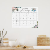 お茶の赤ちゃんシャワーの時間予想 ポスター (キッチン)