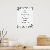 お茶の赤ちゃんシャワーへようこそ ポスター (キッチン)