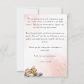 お茶の赤ちゃんシャワー茶の時間パーティー サンキューカード (裏面)