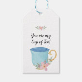 お茶の青とピンク ギフトタグ (正面)