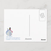 お茶はがき付き少女 ポストカード (裏面)