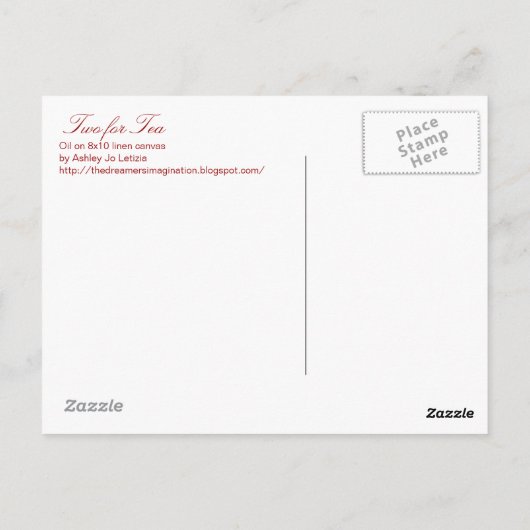 お茶はがき用2枚 ポストカード (裏面)