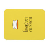 お茶はハッピースローガンが大好き日本ので、スタイルカップ マグネット (横)