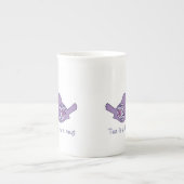 お茶はマグカップでハグし、可愛い愛の鳥マウーブ ボーンチャイナマグカップ (正面)