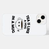 お茶はマグカップの中で抱きしめるような – お茶おもしろい好き Case-Mate iPhoneケース (裏面 (横))