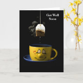 お茶は健康なカードをすぐに得ます カード (黄色い花)