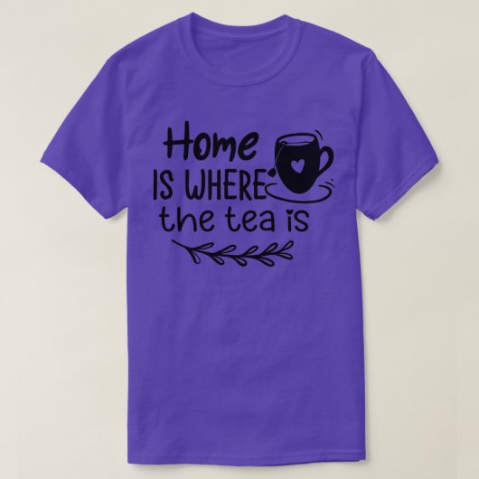 お茶は好きな人におもしろい贈られる場所 Tシャツ (デザイン正面)