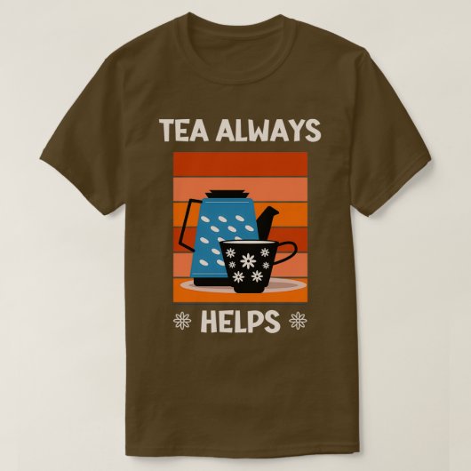 お茶は常に救済お茶好き1 Tシャツ (デザイン正面)