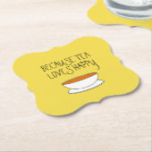 お茶は幸せのスローガンが好きなので、日本のスタイルカップ ペーパーコースター (アングル)