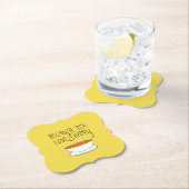 お茶は幸せのスローガンが好きなので、日本のスタイルカップ ペーパーコースター (インサイチュ)