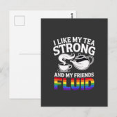 お茶は強く、友達は流動的LGBTQが好き ポストカード (正面/裏面)