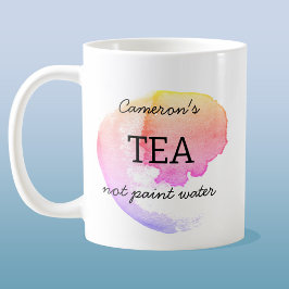お茶は水絵を描屋のアパーソナライズされたーティスト コーヒーマグカップ