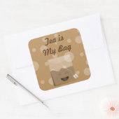 お茶は私のバッグ スクエアシール (封筒)