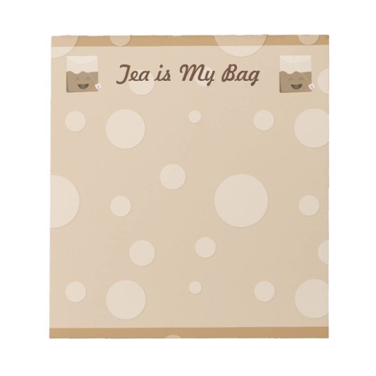 お茶は私のバッグ ノートパッド (正面)