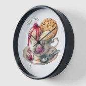 お茶わんとアイスクリームを愛する人のためにおもしろい、 ラウンド壁時計 (傾斜)