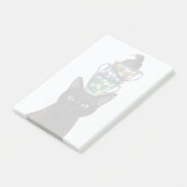 お茶わんやブラックバードと黒猫 ポストイット (アングル)