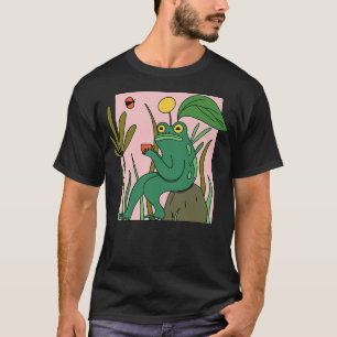 お茶をこぼす,おかしいサッシフロッグコテージフェア Tシャツ