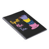 お茶をこぼす – お茶を飲む人 ノートブック (右側)