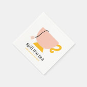 お茶をこぼす スタンダードカクテルナプキン (角)